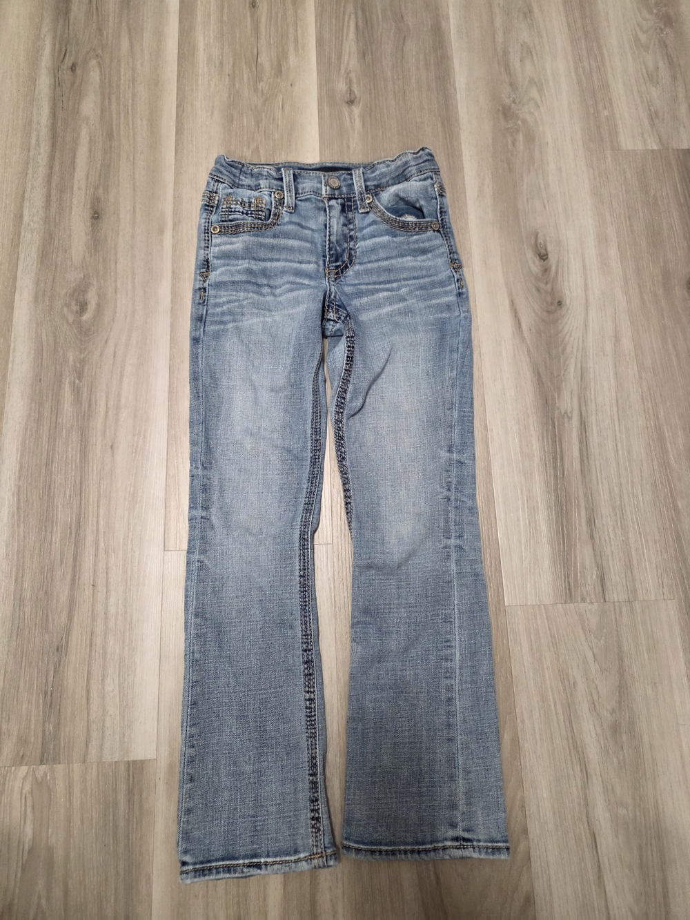 Light Wash Kids' Straight Jeans - Blue